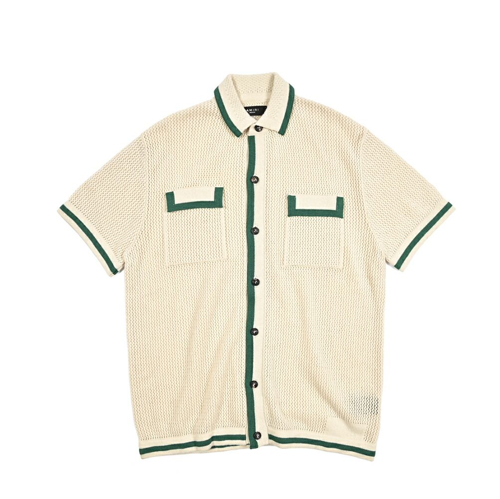 AMIRI アミリ | コットン混ニットシャツ オフホワイト 430578