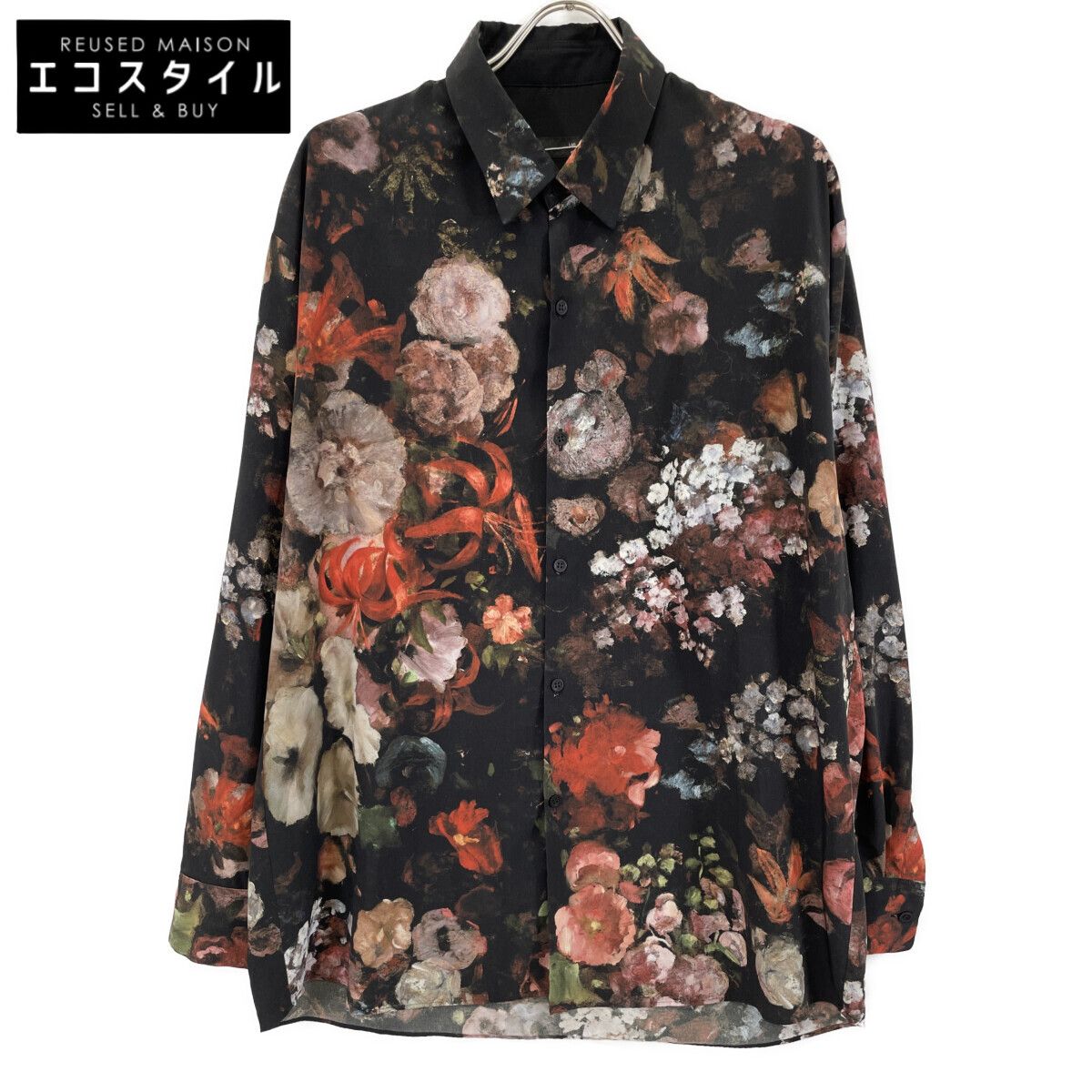 LAD ラッドミュージシャン 2123 123 花柄 ﾌﾗﾜｰ ﾋﾞｯｸｼｬﾂ 46