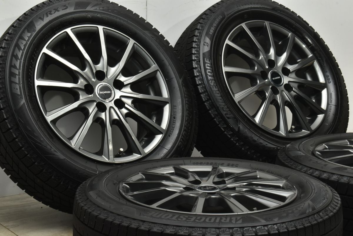 超バリ溝 バルミナ 15 in 6 J 43 PCD 100 ブリヂストン ブリザック VRX 3 185 65 R トヨタ 10系 シエンタ スタッドレス 製