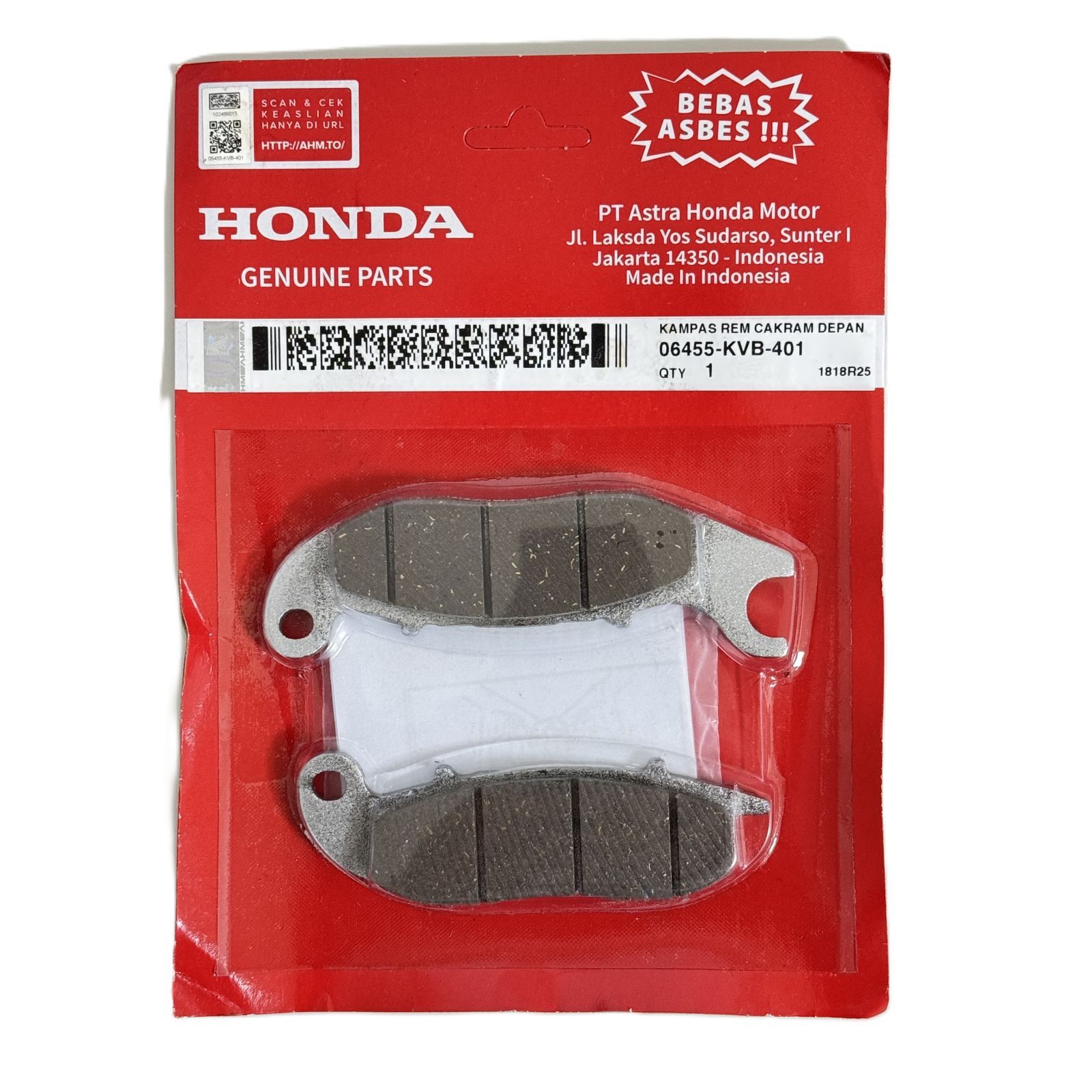 ホンダ 純正 06455-KVB-401 ブレーキパッド HONDA GENUINE PARTS - メルカリ
