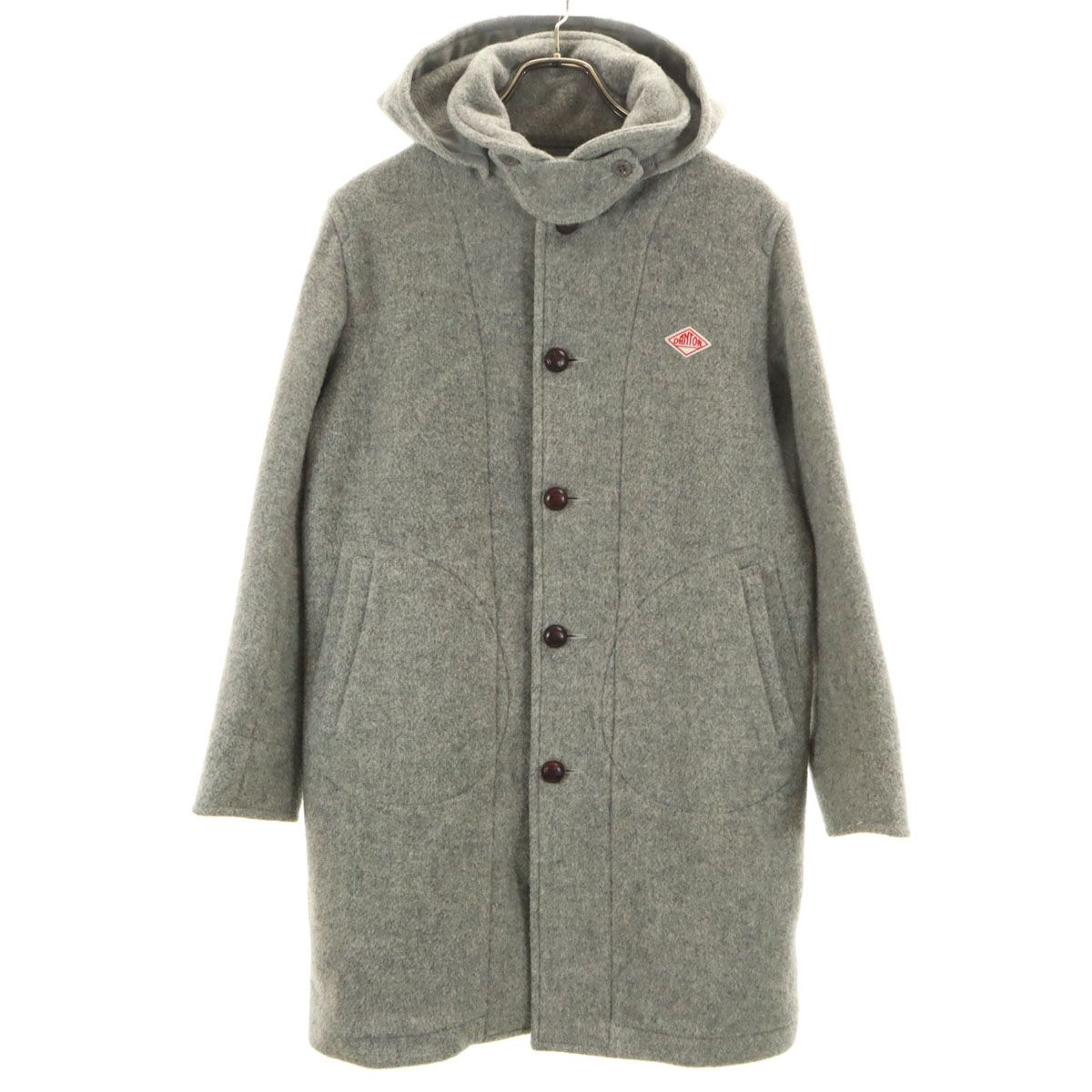 ⭐️美品⭐️DANTON ウールモッサロングコート ダークグレー38Mサイズ Danton ダントン ウールモッサ ロングコート 38 グレー レディース