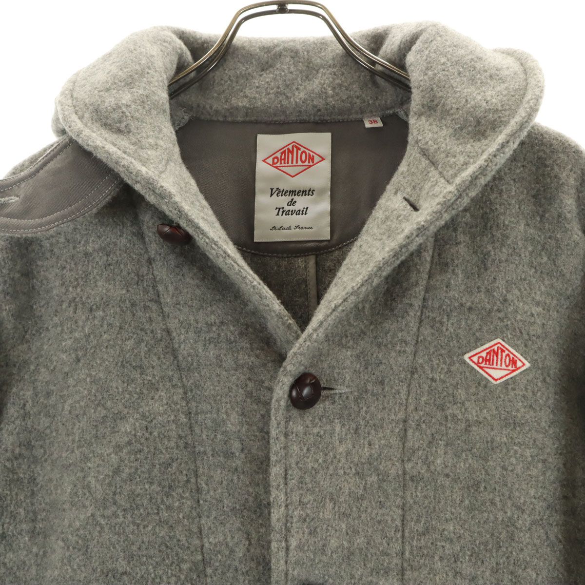 Danton ダントン ウールモッサ ロングコート 38 グレー レディース