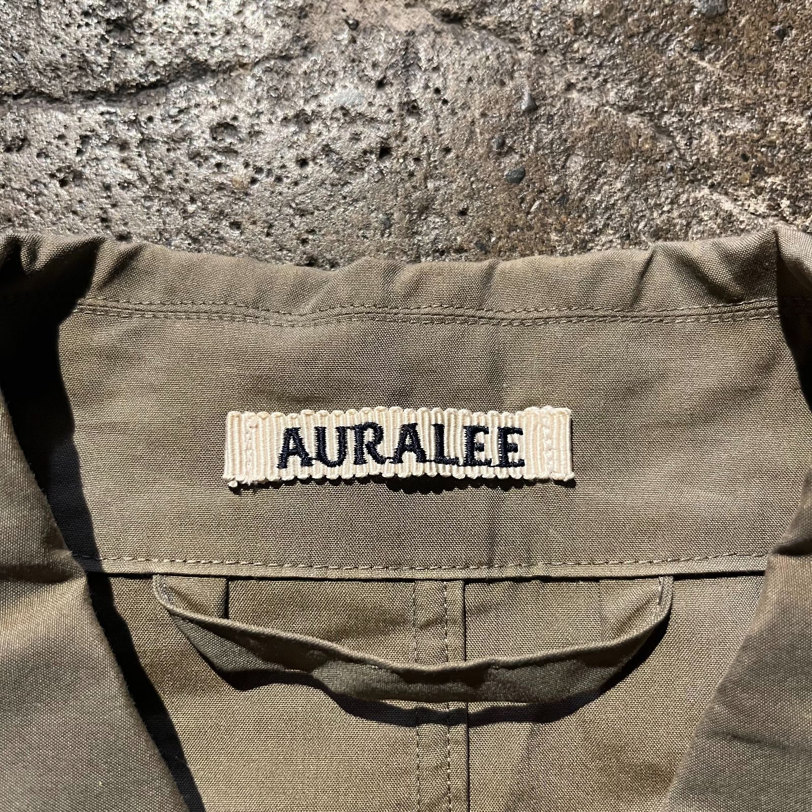 AURALEE 16ss FINX SILK CHAMBRAY BIG SOUTIEN COLLAR COAT 1 