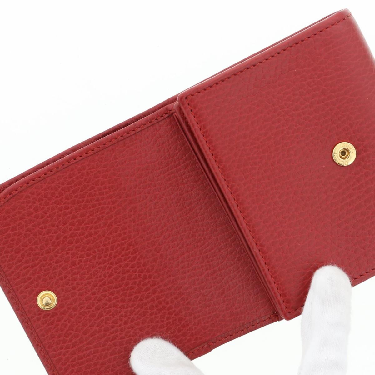 GUCCI （グッチ） GGマーモント レザー ウォレット 財布 三つ折り財布