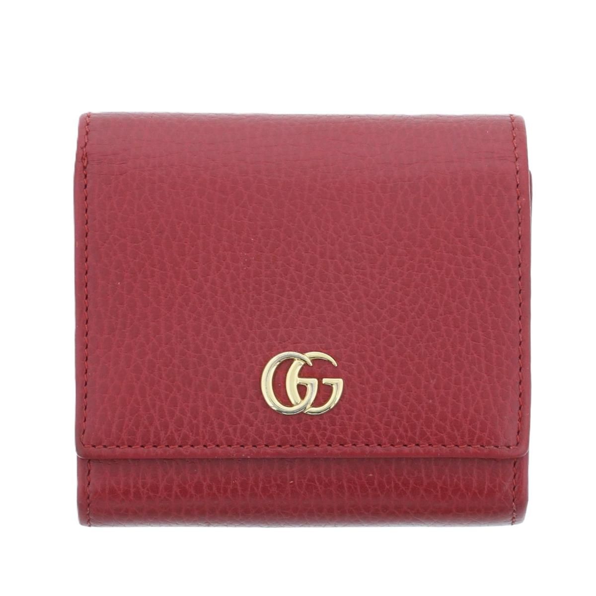 GUCCI （グッチ） GGマーモント レザー ウォレット 財布 三つ折り財布