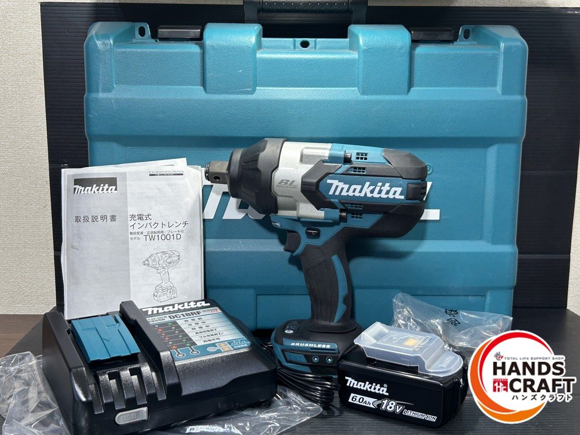 マキタ makita 充電式インパクトレンチ バッテリ 18 V 6.0 Ah 充電式付き