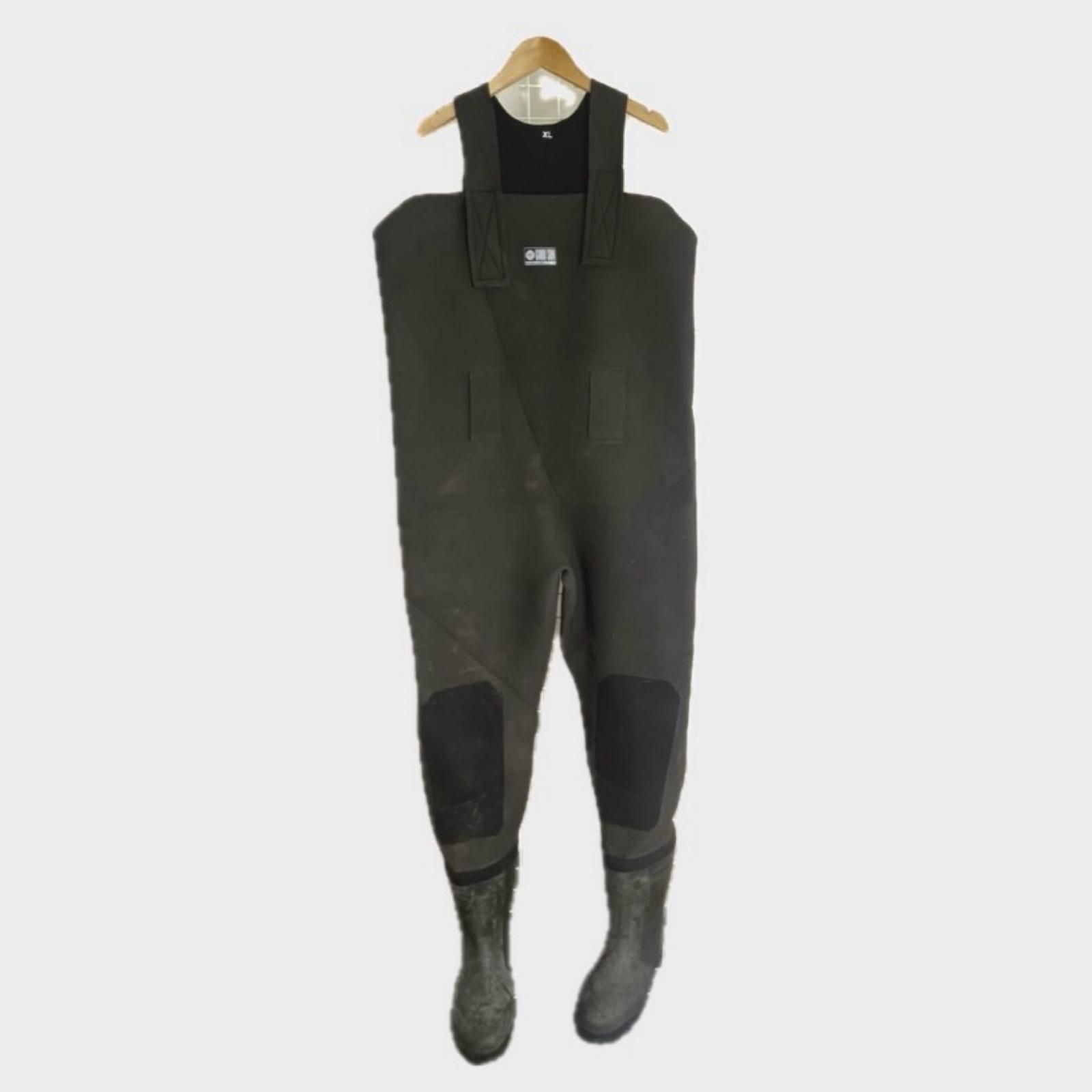 ΘΘ弘進ゴム ネオプレン胴付長 程度B XL 28 0 cm 水漏れ未チェック ブラック