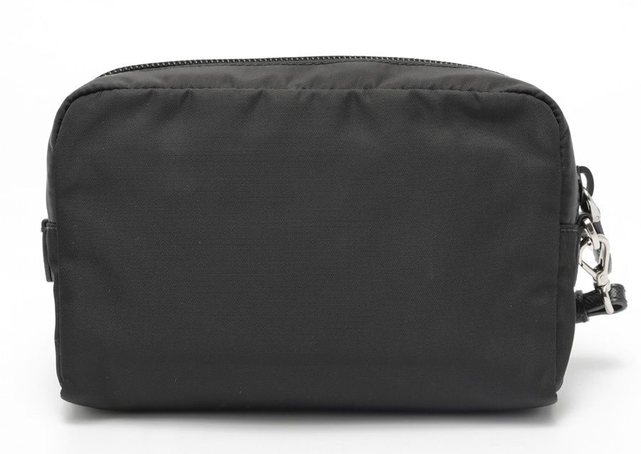 プラダ PRADA Re-Nylon ポーチ コスメポーチ トラベルポーチ 1 NS 021 ナイロン サフィアーノレザー ブラック 商品番号 S-159611