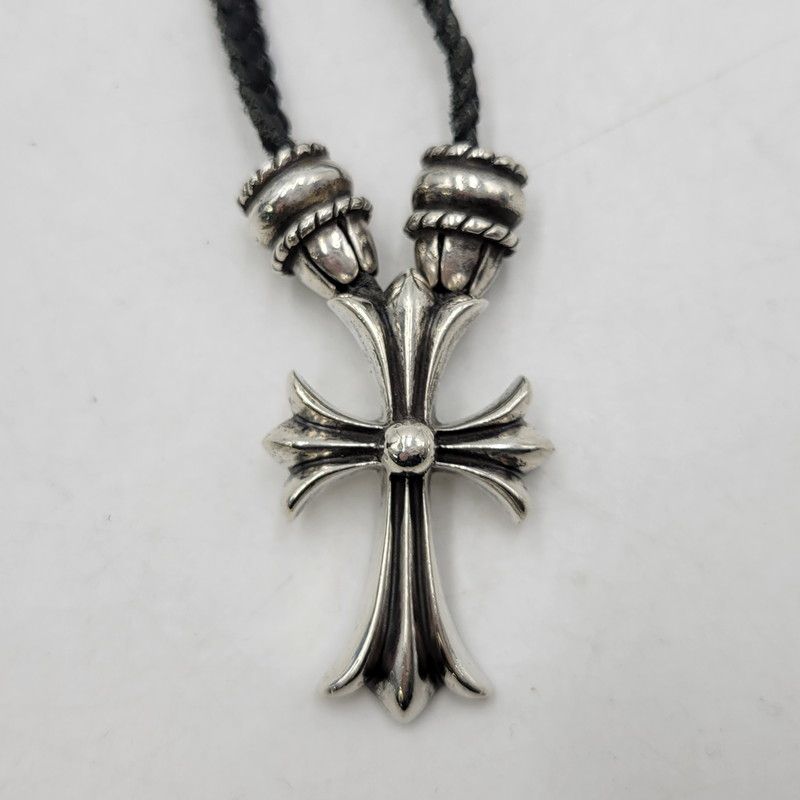 中古品】CHROME HEARTS クロムハーツ LEATHER BRAID CH CRS SML CL 中古品】CHROME HEARTS クロムハーツ LEATHER BRAID CH CRS SML CL