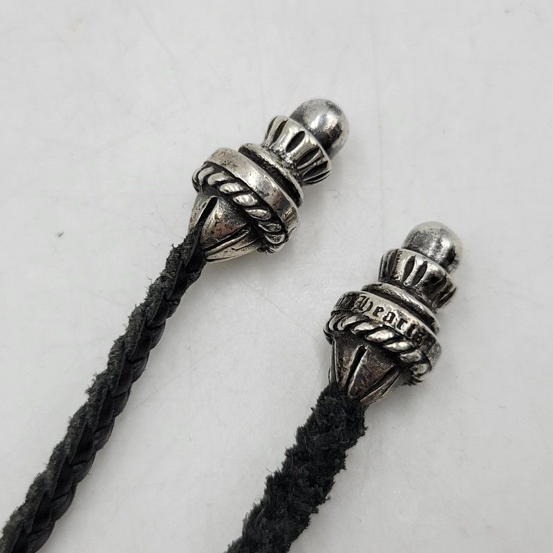 中古品】CHROME HEARTS クロムハーツ LEATHER BRAID CH CRS SML CL