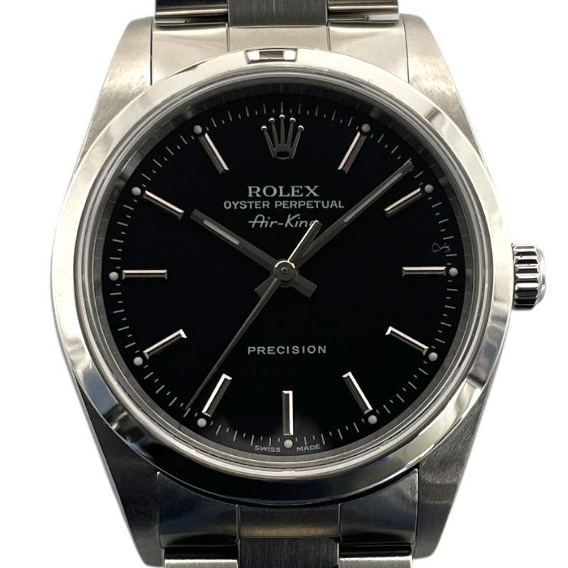 ロレックス ROLEX エアキング 14000 ブラック SS 自動巻き メンズ