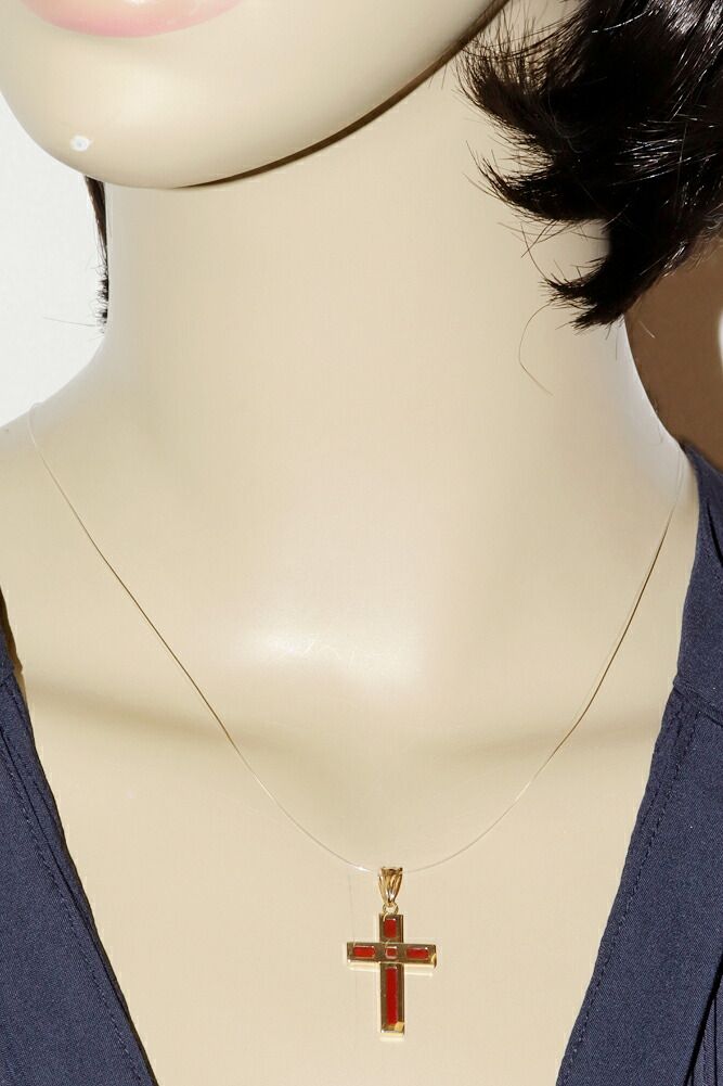 ペンダントトップ K 18 YG カーネリアン1 75 ct クロス