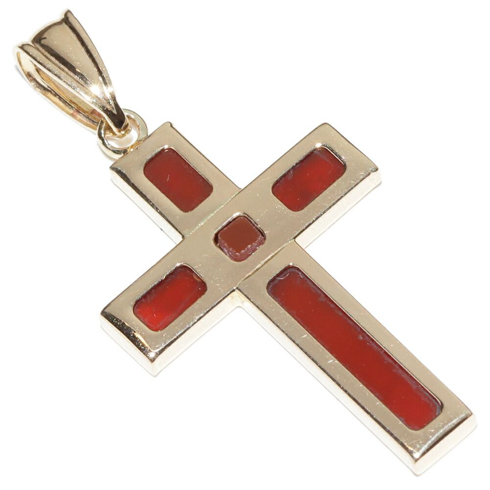 ペンダントトップ K 18 YG カーネリアン1 75 ct クロス