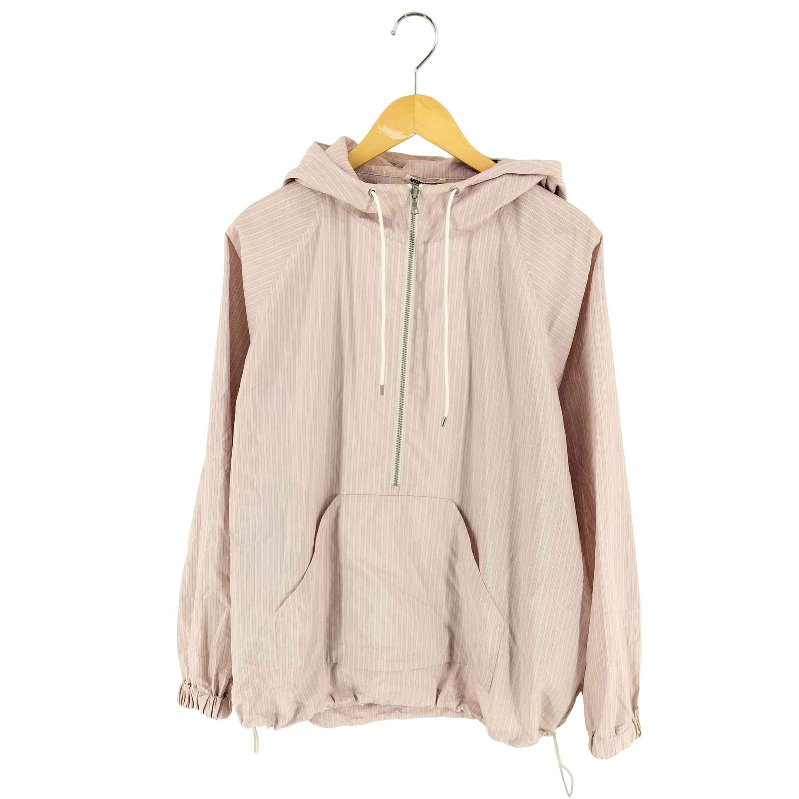 オーラリー AURALEE FINX POLYESTER STRIPE HOODED ZIP P/O メンズ JPN