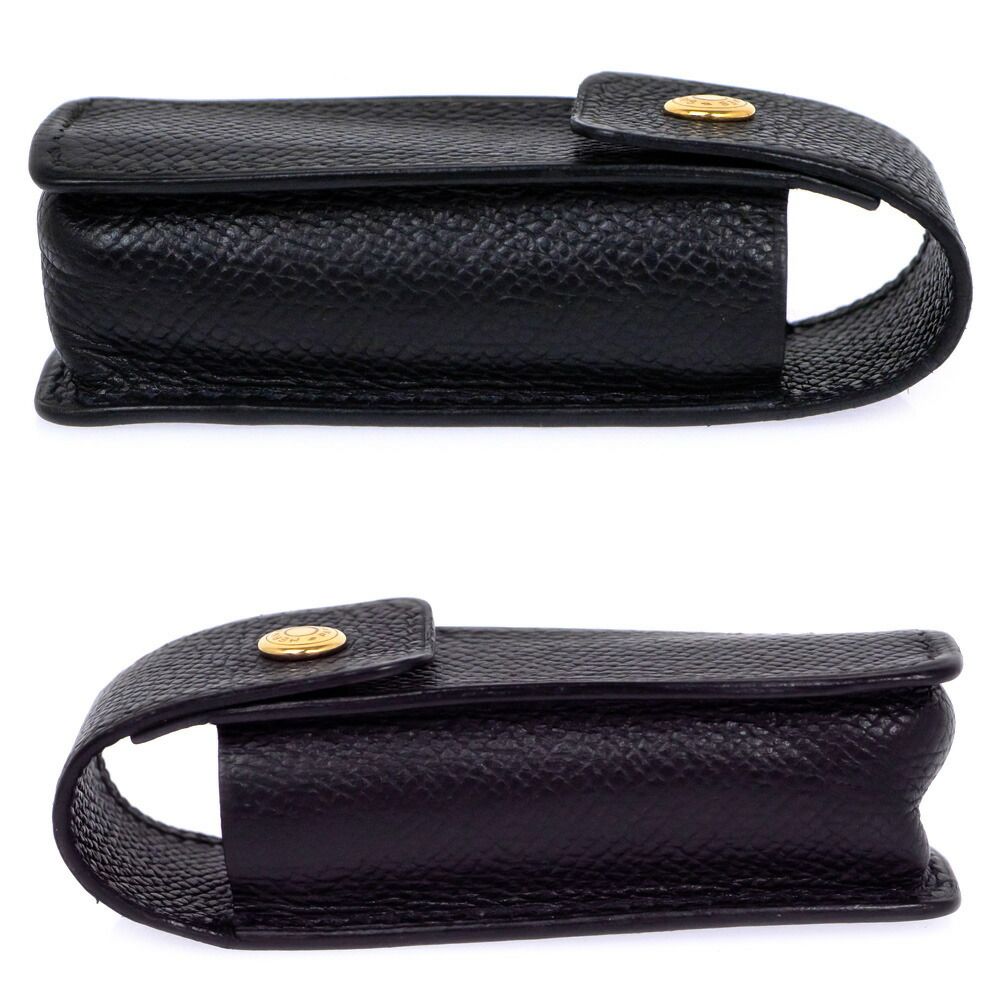 名東】エルメス ガムケース 黒 セール クシュベル ゴールド金具 印鑑