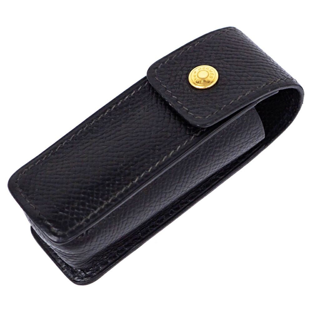 名東】エルメス ガムケース 黒 セール クシュベル ゴールド金具 印鑑