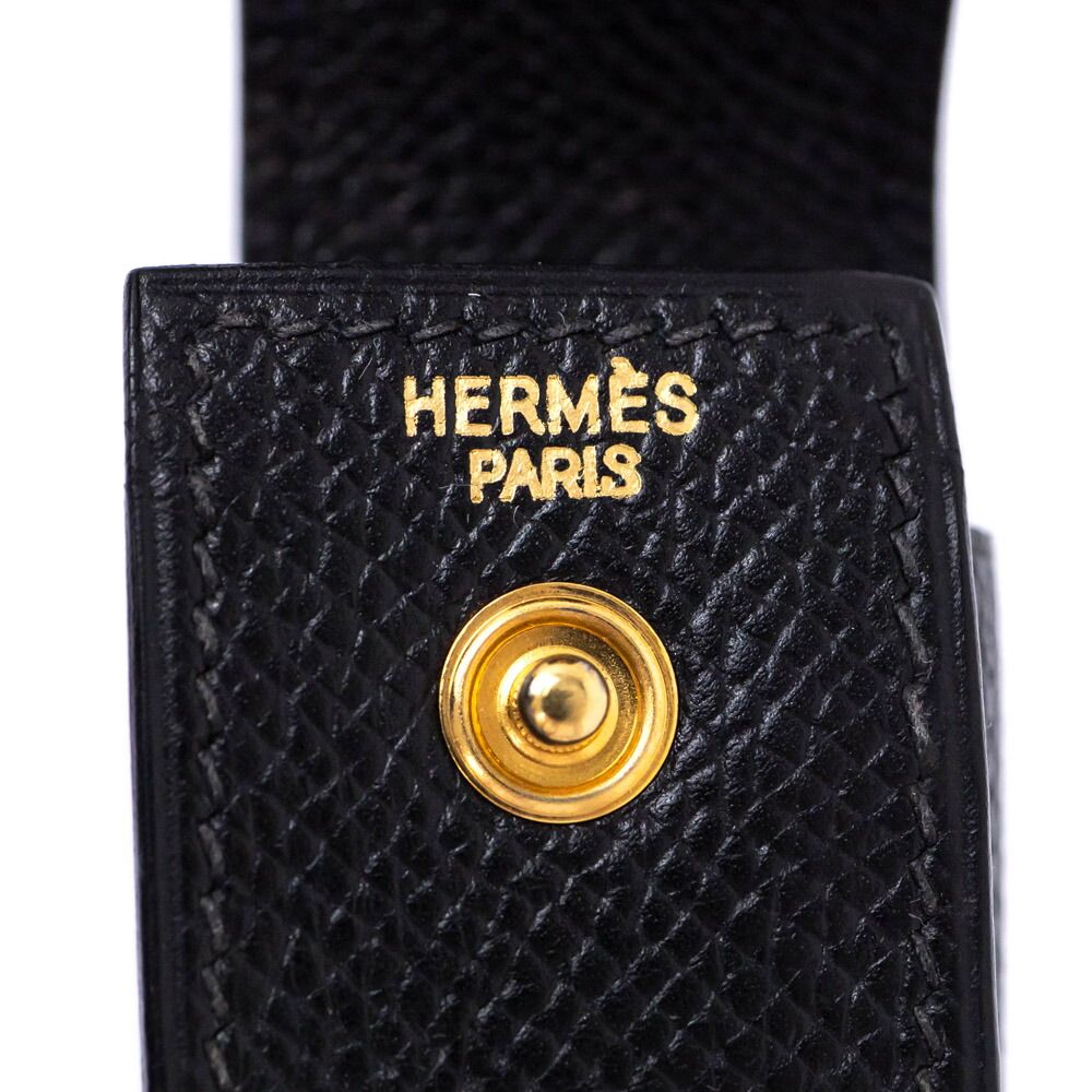 名東】エルメス ガムケース 黒 セール クシュベル ゴールド金具 印鑑