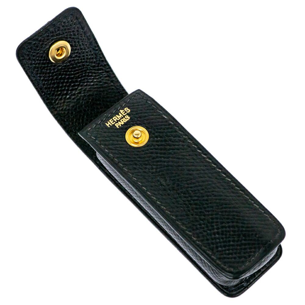 名東】エルメス ガムケース 黒 セール クシュベル ゴールド金具 印鑑