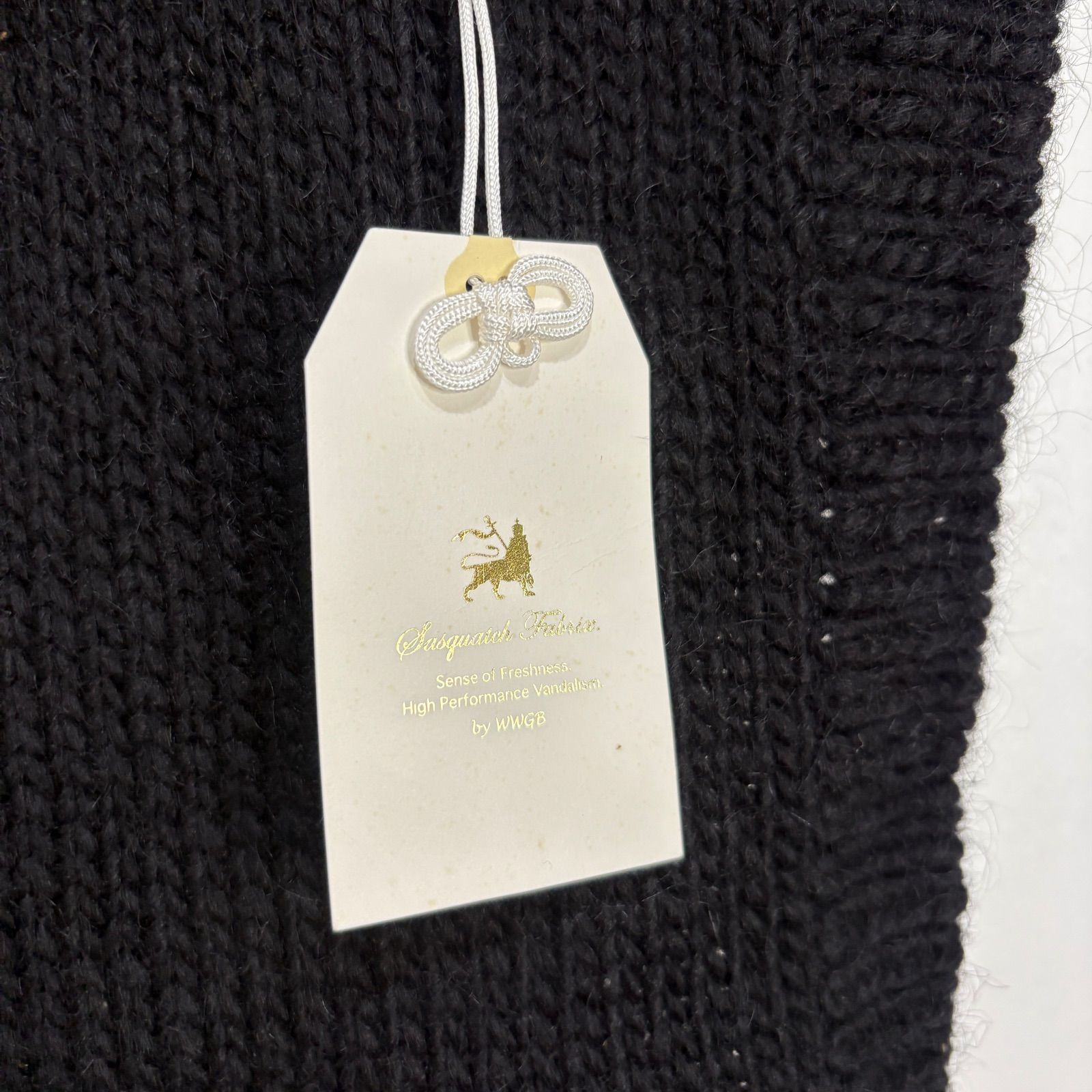 Sasquatchfabrix サスクワッチファブリックス ウールタートルネックウォーマー フリーサイズ 黒 L 25 M