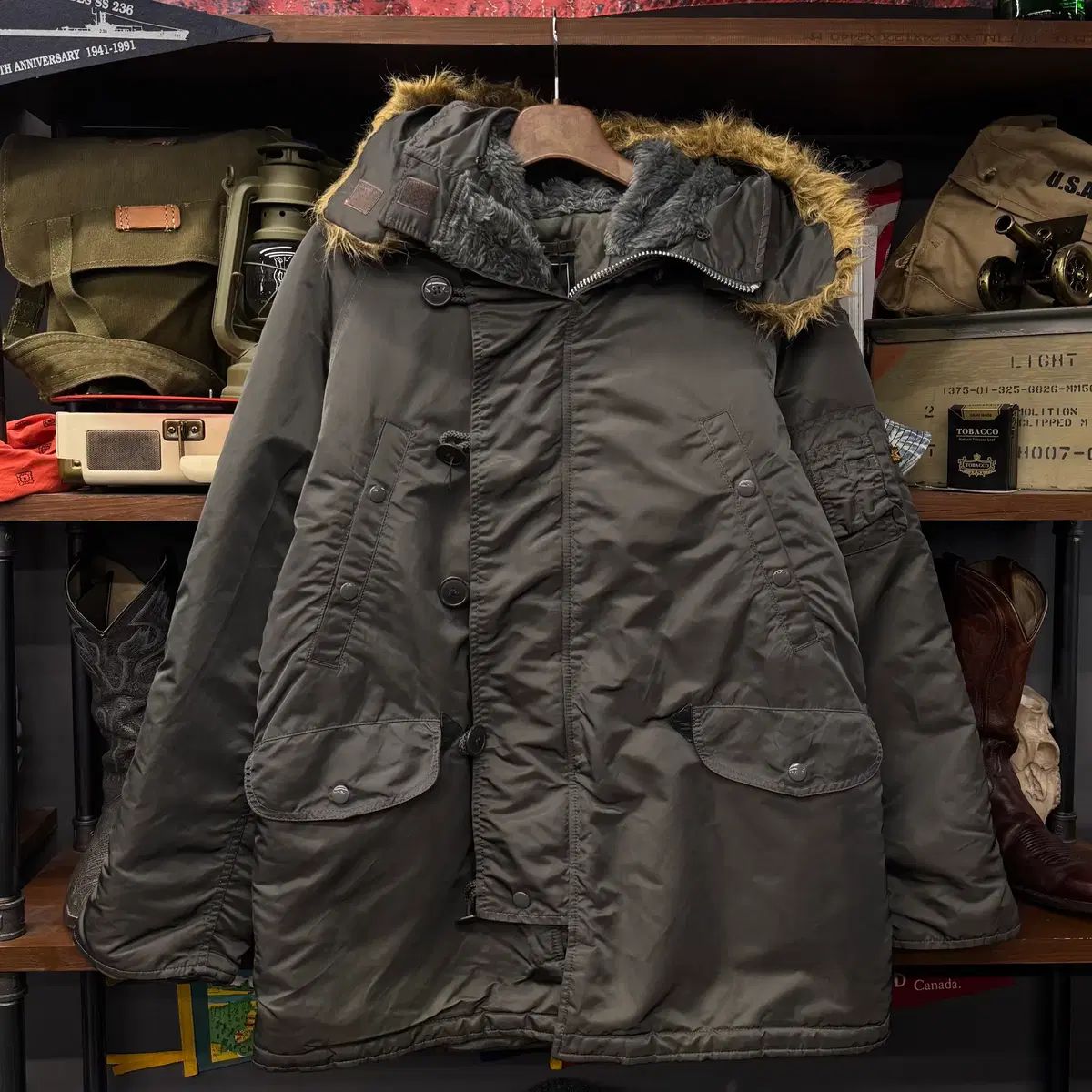 アルファ インダストリー N 3 B ミリタリー ファー フード マウンテンパーカー ジャケット パーカ 復刻 132