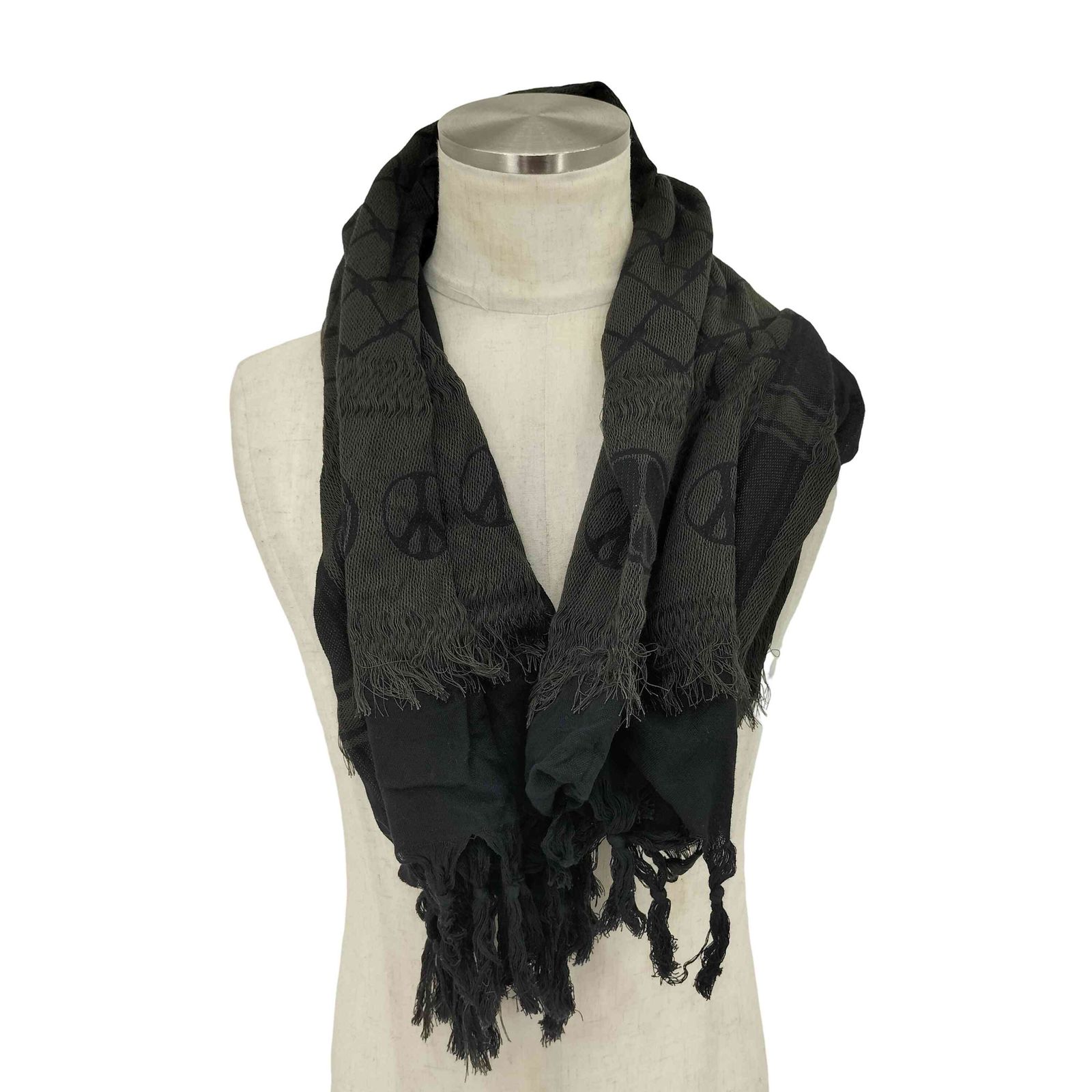 ネイバーフッド 90-00 s フリンジデザイン 総柄 大判マフラー メンズ 表記無