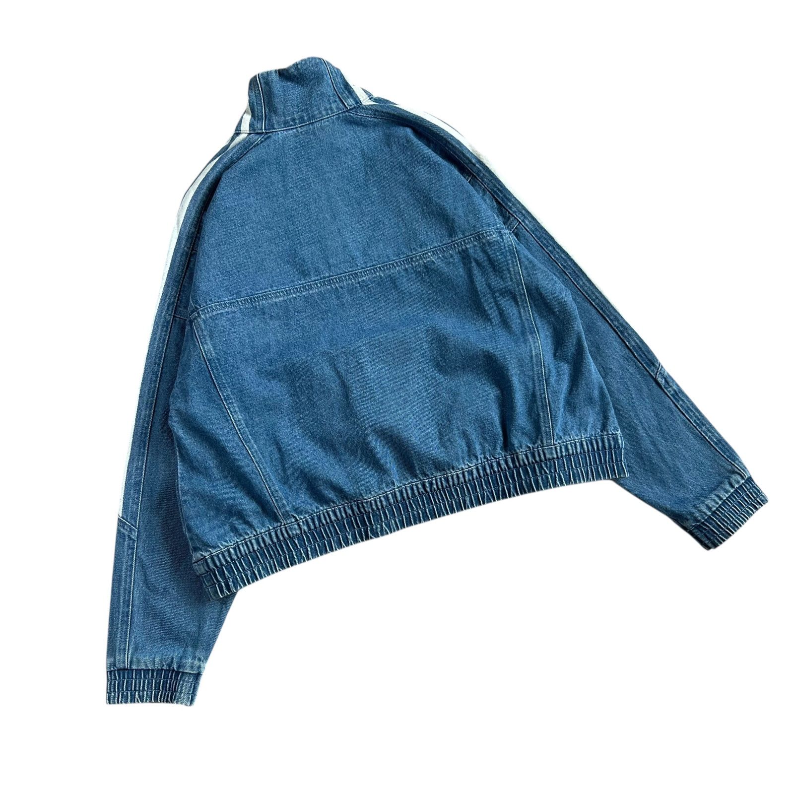 アディダス デニムクロップド トラックトップ ハーフジップ ジャケット 女性L アディダス デニムクロップド トラックトップ ハーフジップ 女性M