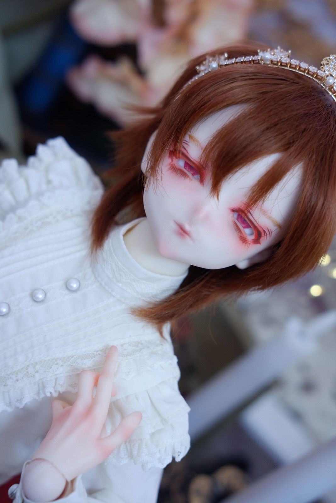 DDH-09 セミホワイト肌 カスタムヘッド デカールアイ ソフビ盛り