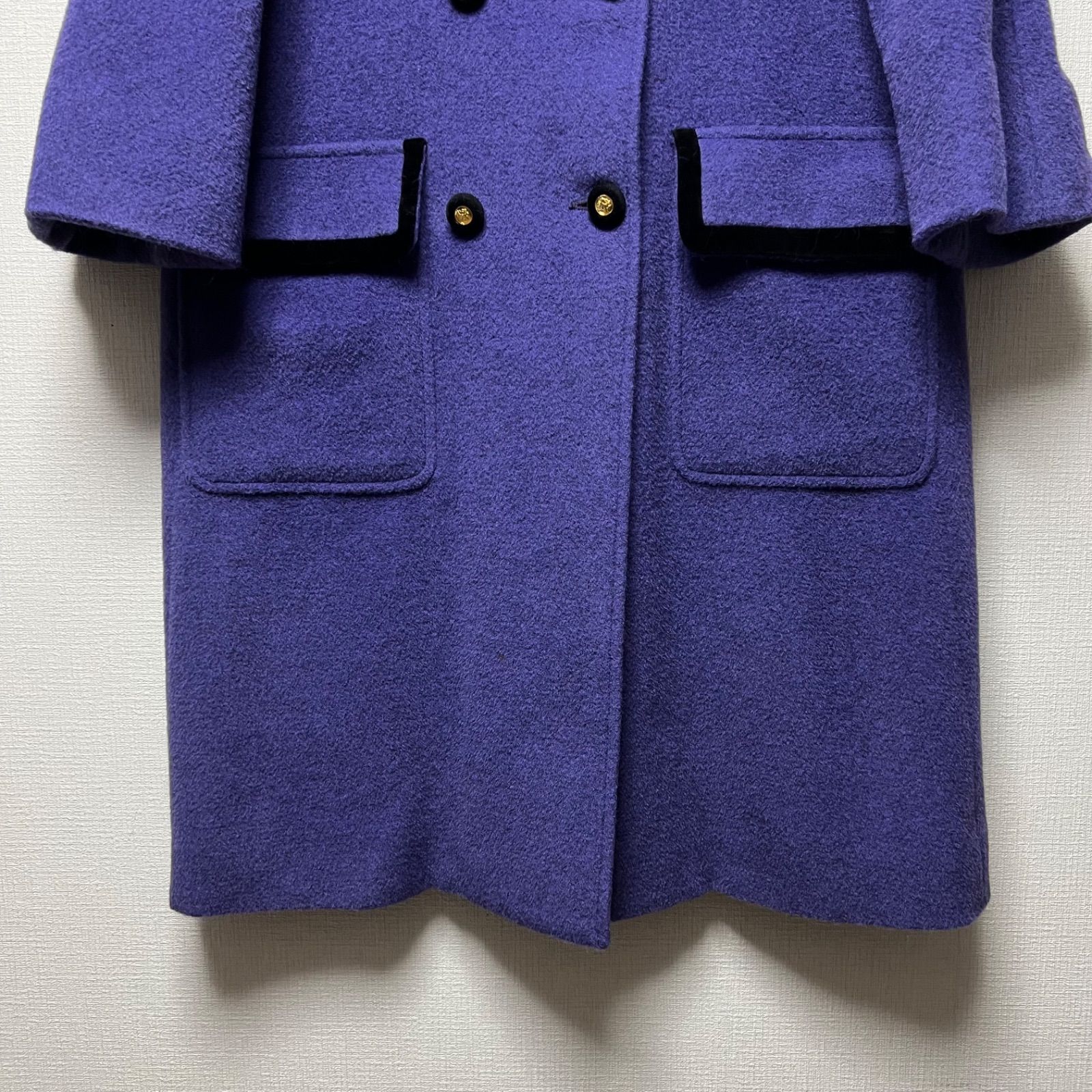 FENDI フェンディ アルパカウール ダブルブレスト トリムチェスター