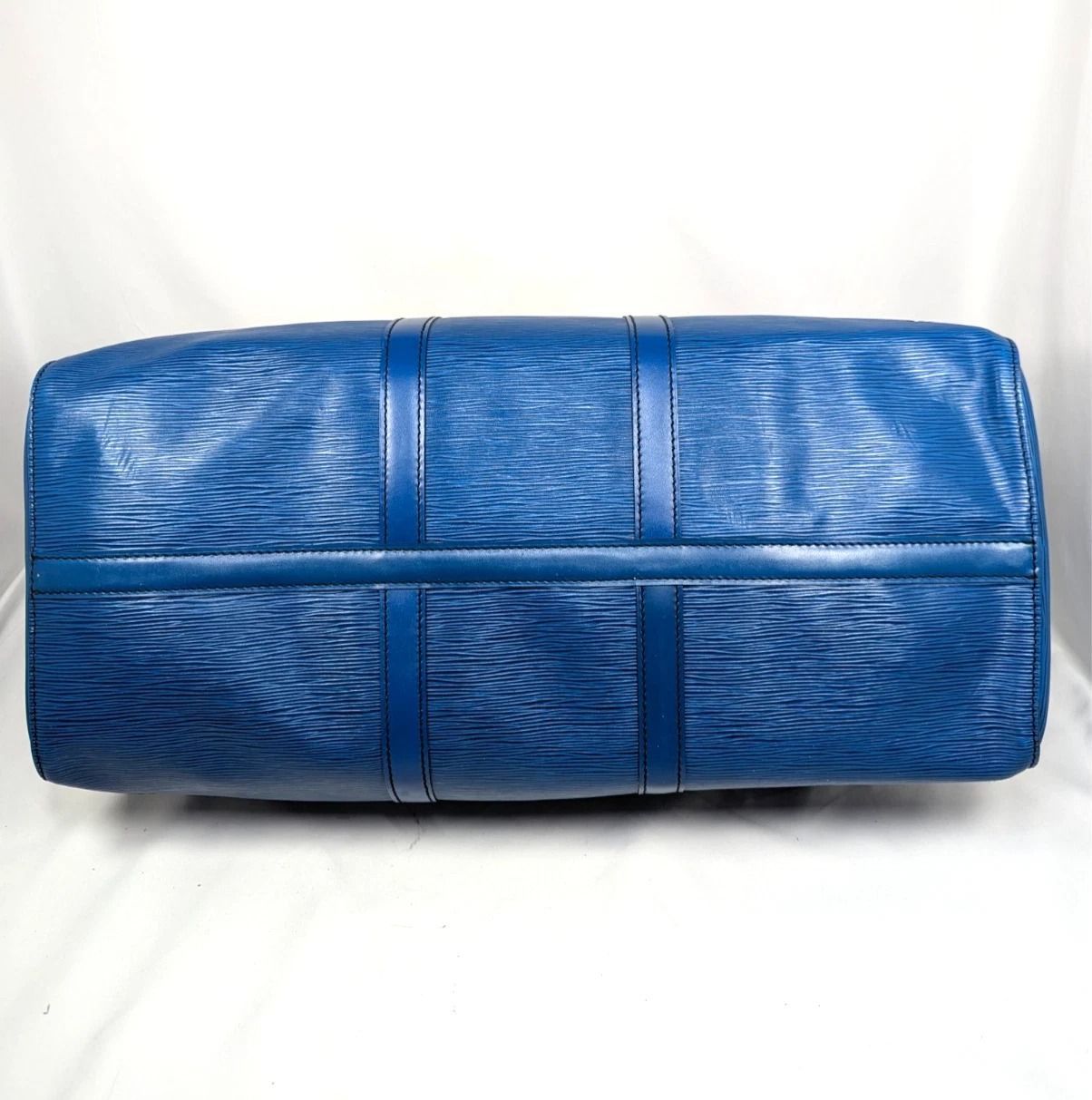 本物】ルイ ヴィトン ボストンバッグ キーポル50 エピ トレドブルー