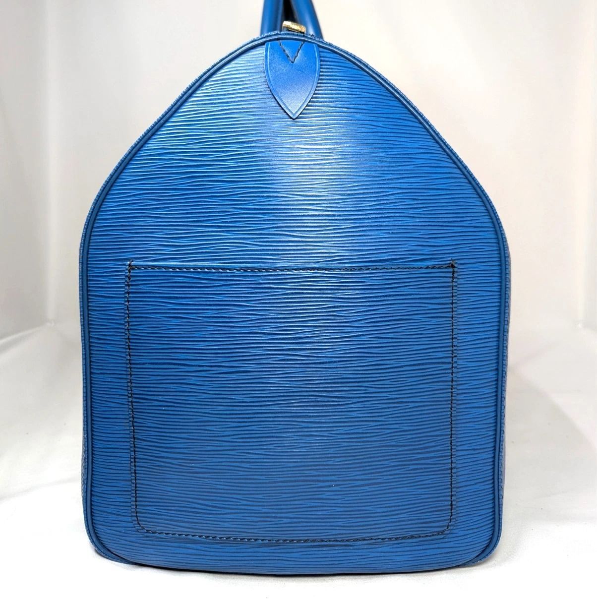 本物】ルイ ヴィトン ボストンバッグ キーポル50 エピ トレドブルー