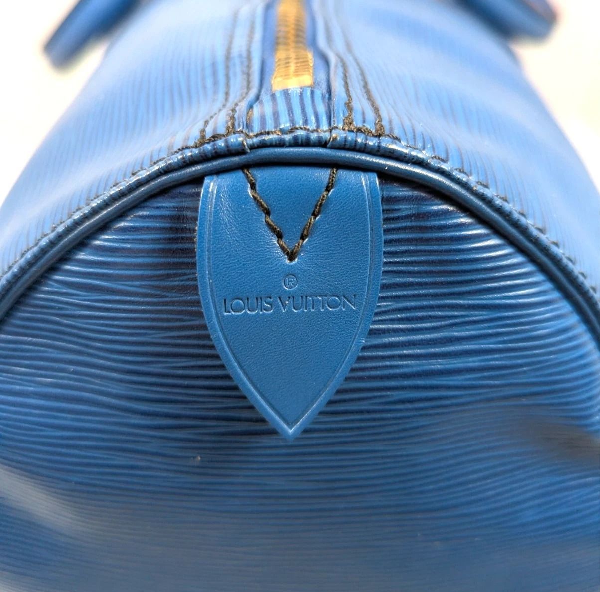 本物】ルイ ヴィトン ボストンバッグ キーポル50 エピ トレドブルー