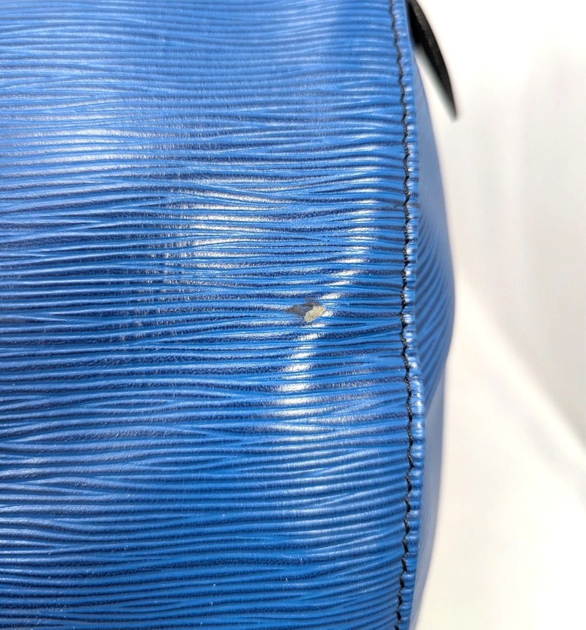 本物】ルイ ヴィトン ボストンバッグ キーポル50 エピ トレドブルー