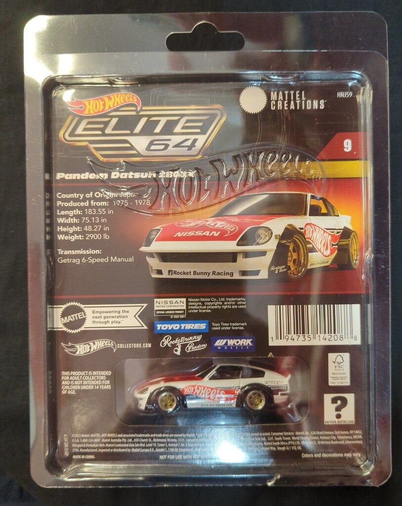 たま MATTEL ELITE64 #9 HOT WHEELS PANDEM DATSUN 280ZX #9 - メルカリ