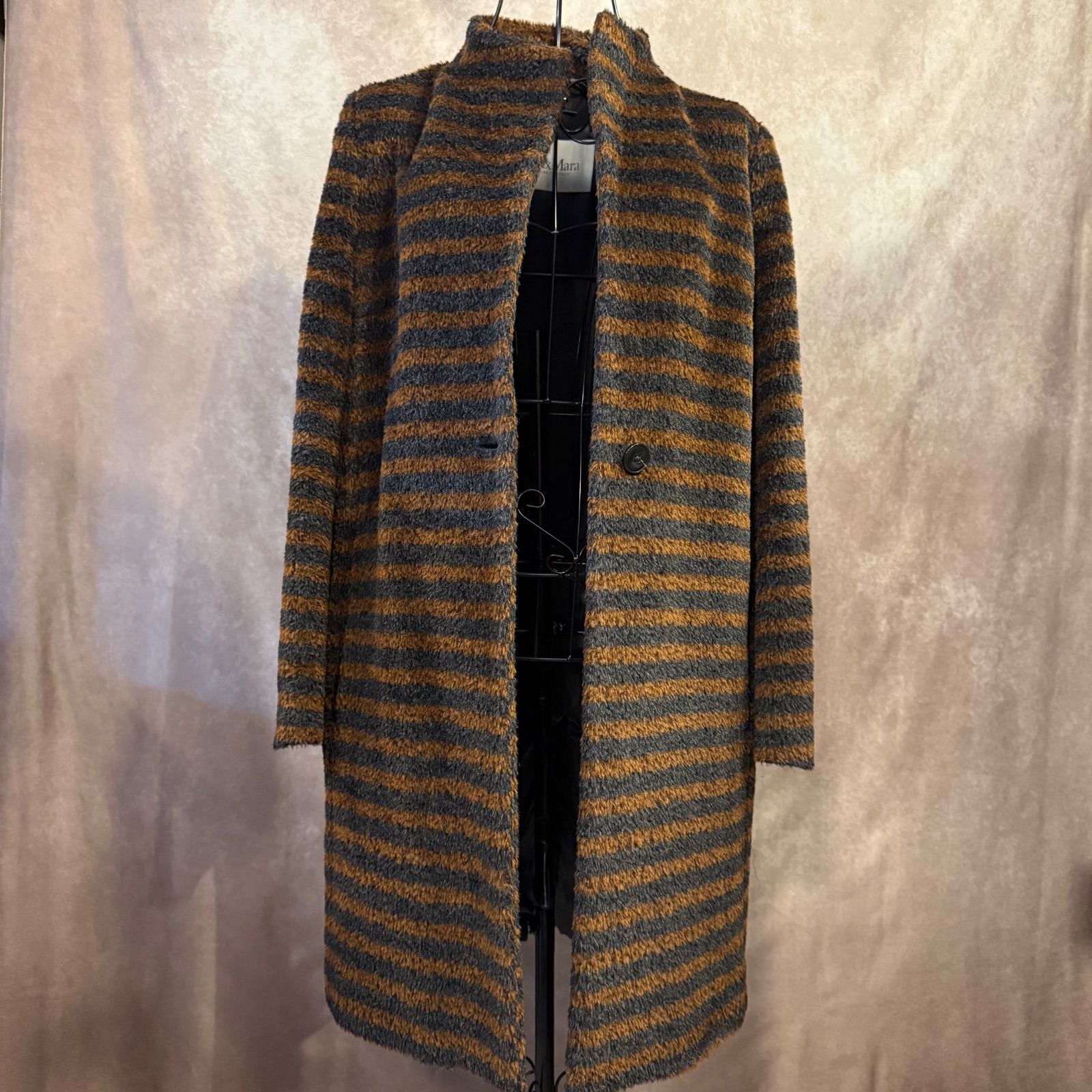 極美品 Max Mara マックスマーラ 白タグ ロングコート シャギー