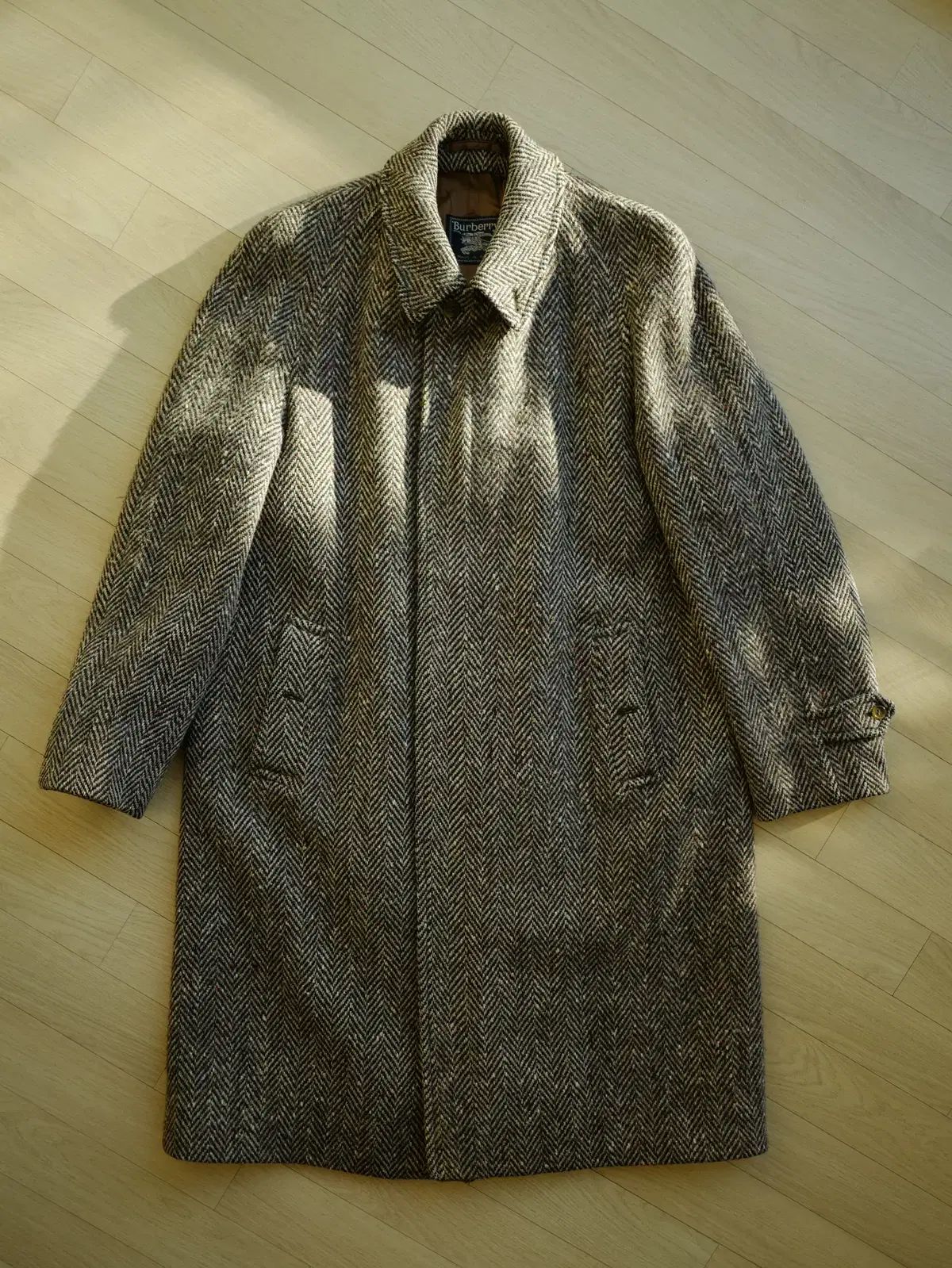 バーバリー アイリッシュ ドネガル ツイード バルマカーン コート 54