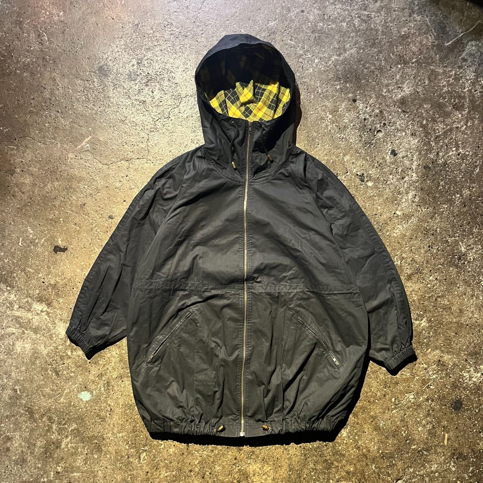 I.S. イッセイミヤケ　ツモリチサト　ブルゾン　バックロゴ　黒×白　7サイズ 1990's Tsumori Chisato ISSEY MIYAKE Mulch PocketsCargo Bag