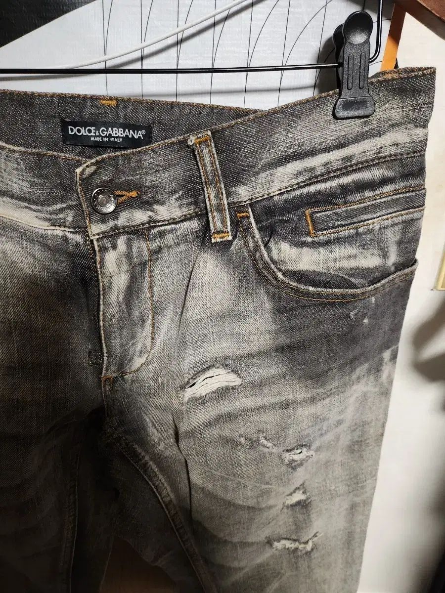 Dolce Gabbana ドルチェ＆ガッバーナ デニム ダメージ ウォッシュ ズボン d g 48 ドルチャック パンツ ヴィンテージ