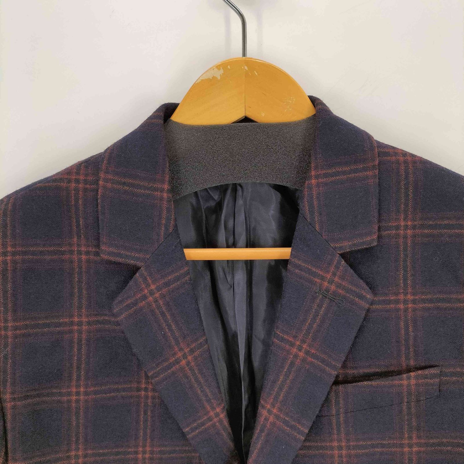 アニエスベーオム　チェックジャケット アニエスベーオム Agnes b.homme 2Bチェックウールテーラード