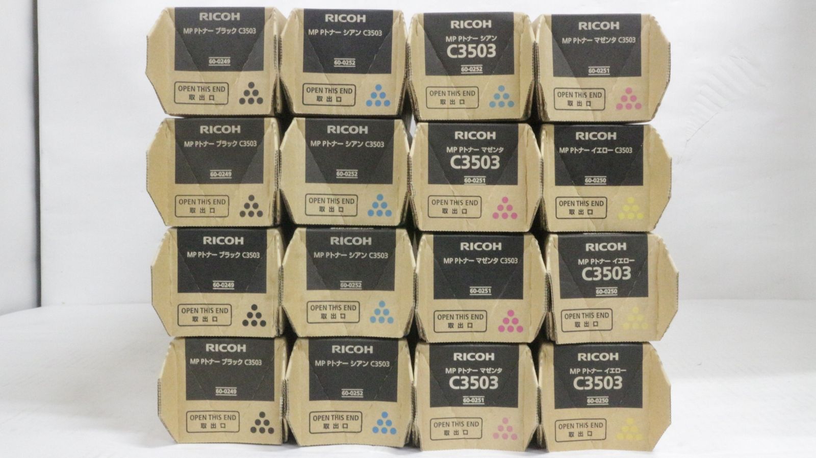 ♥ リコー トナー C 3503 16本 シアン マゼンタ イエロー ブラック RICOH -D-F 28.5-byebye
