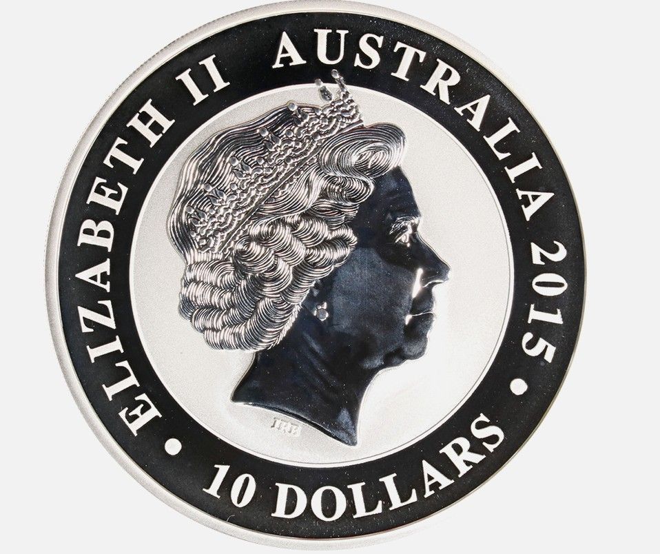 2015年オーストラリア 10オンス 銀貨 10 ワライカワセミ 999 Fine