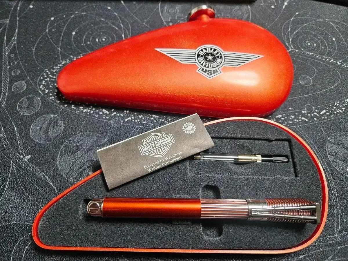 ウォーターマン ハーレーダビッドソン 万年筆 M닙 ケース セット
