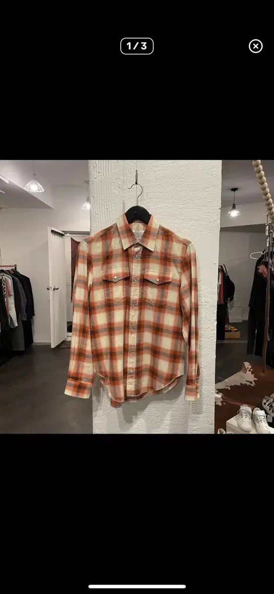 メゾンマルジェラ CHECK ウェスタン シャツ L Maison メゾンマルジェラ