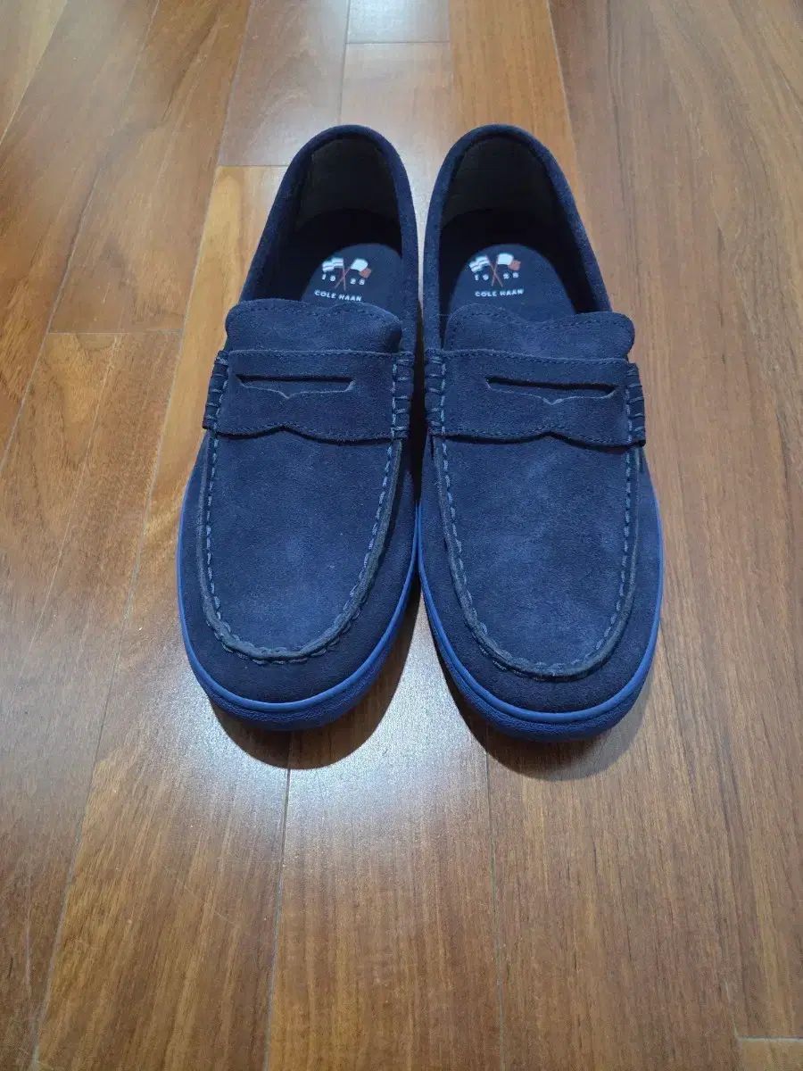 ハン ネイビー スウェード ローファー US 9 270