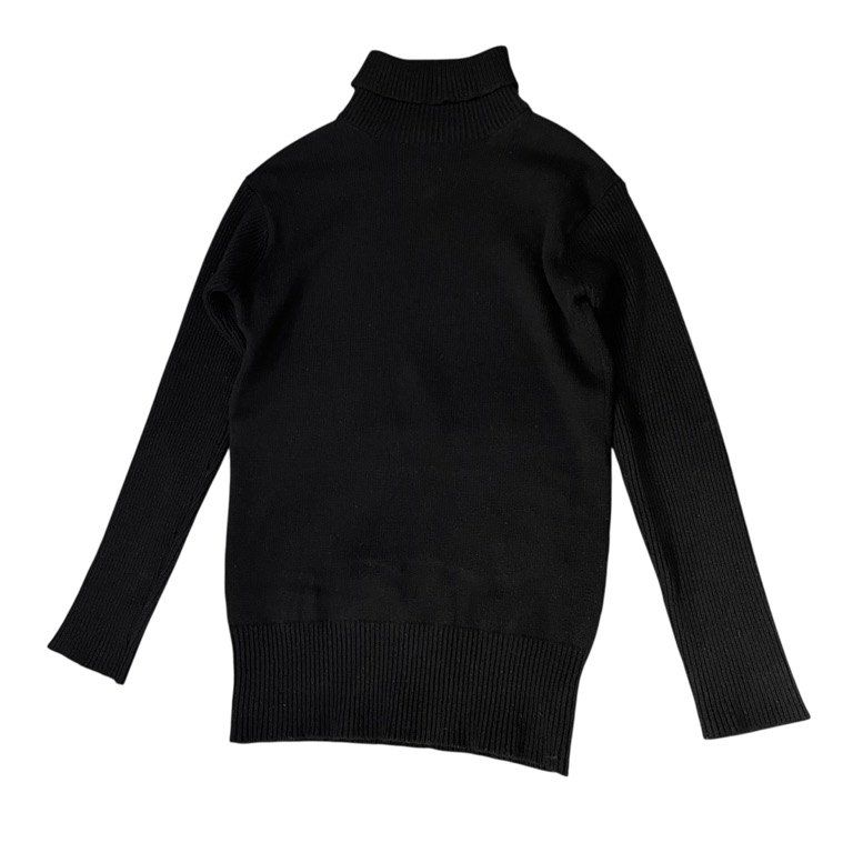 Y's for men 編地切替ウールタートルネックニットセーター ハイネック