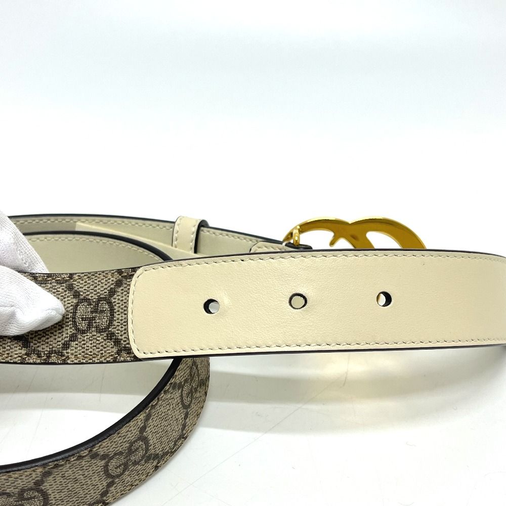 GUCCI グッチ ベルト ダブルG 625839 GGスプリームキャンバス ベージュ