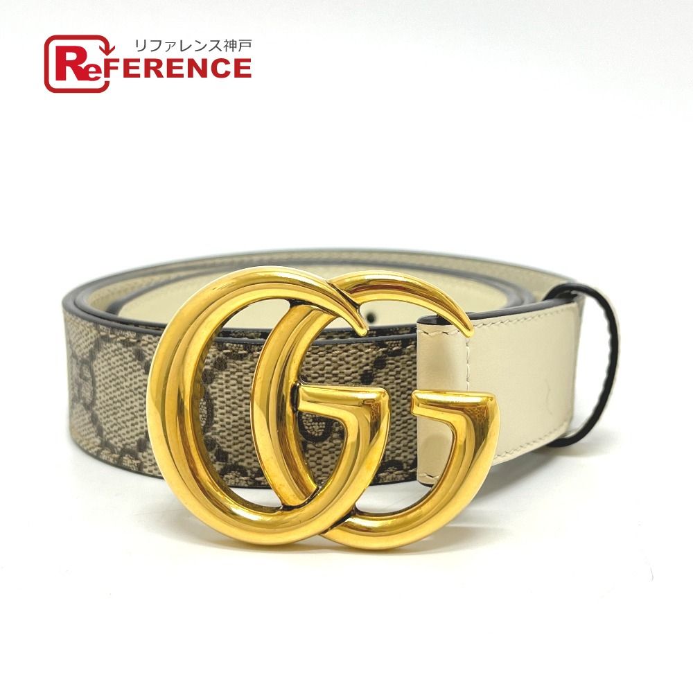 GUCCI グッチ ベルト ダブルG 625839 GGスプリームキャンバス ベージュ