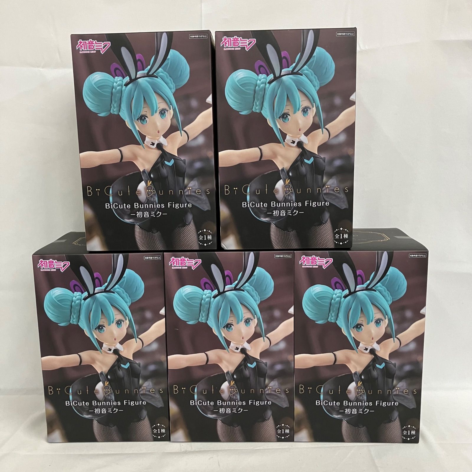 未開封 初音ミク BiCute Bunnies 黒星紅白 フィギュア 5個セット