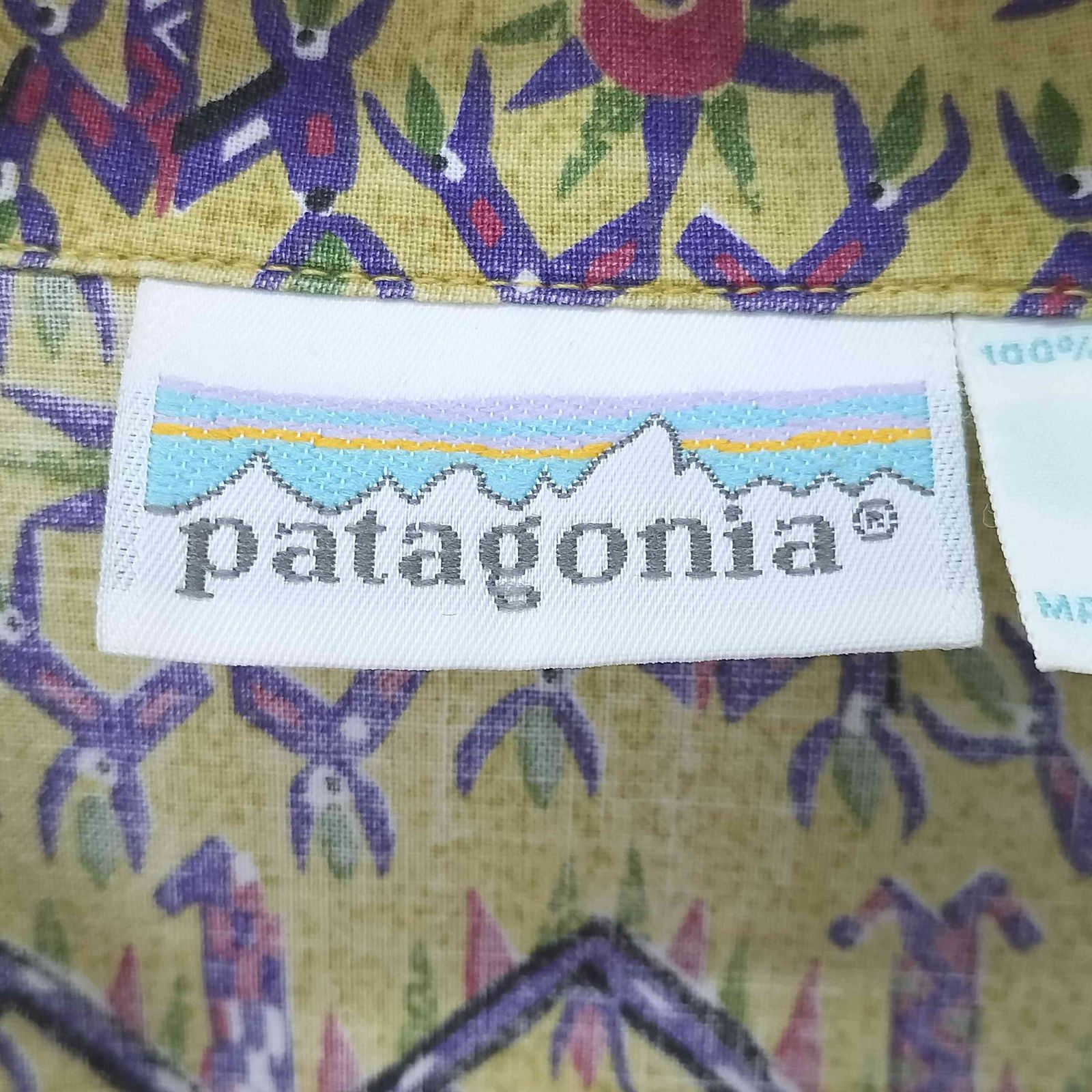 patagonia(パタゴニア) A/Cシャツ 1992 DANCING PALMS/CURRY ダンシング パーム カリー メンズ import：XL 【中古】【ブランド古着バズストア】 パタゴニア patagonia A/Cシャツ 1992 DANCING PALMS/CURRY ダンシング