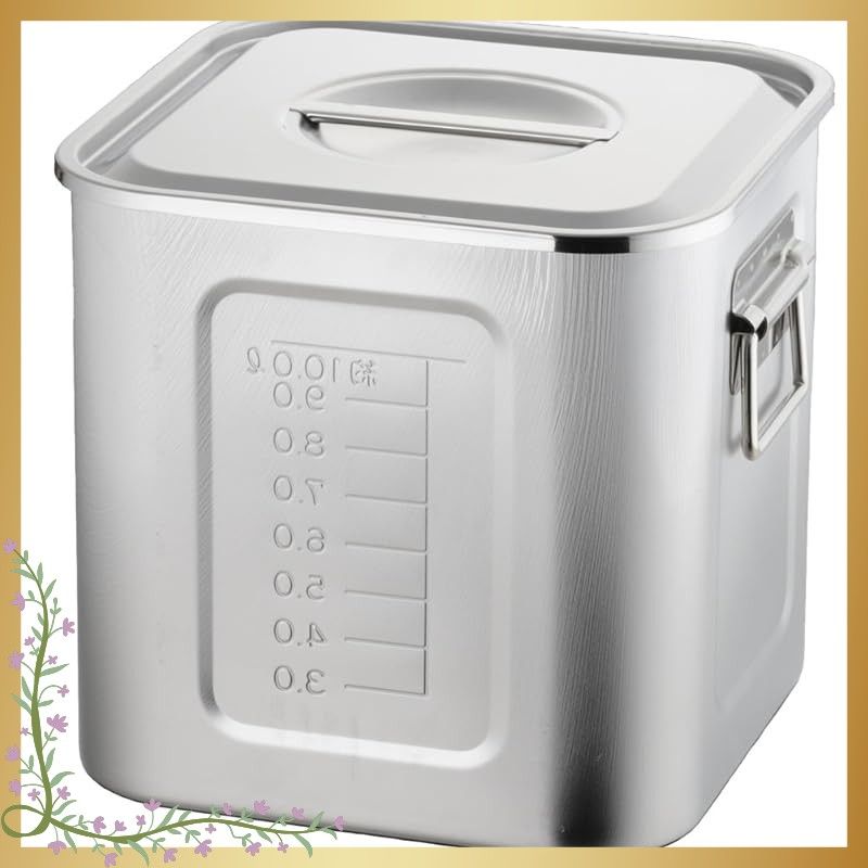 AG 21-0 目盛付 角型キッチンポット 27 cm 手付