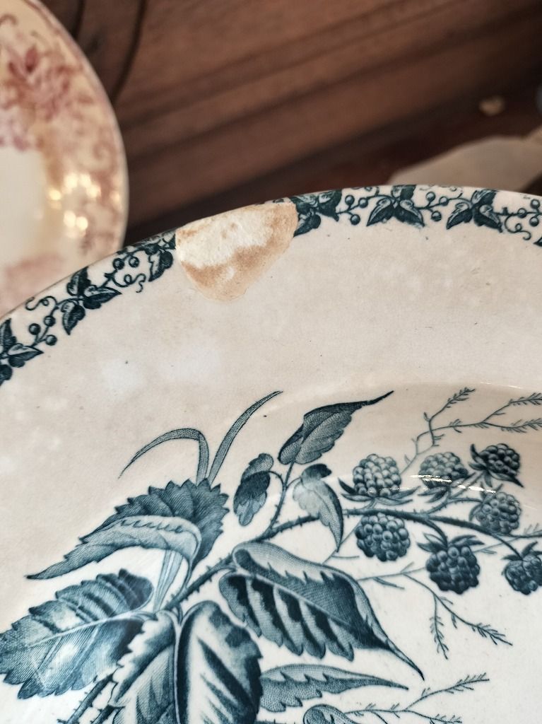 フランス アンティーク 絵つき皿 Choisy Le Roi 皿 3枚セット 1900年